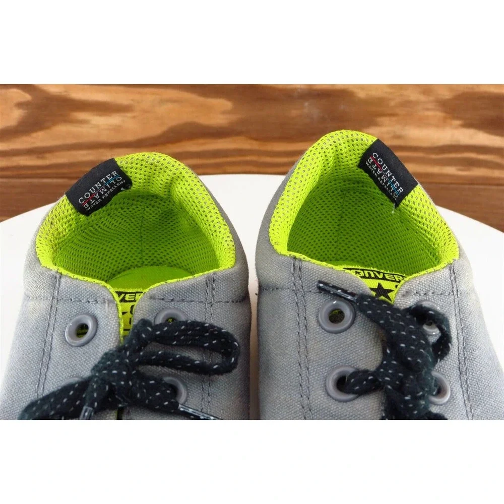 Converse All Star Youth‎ Boys Shoes Sz 4 M Gray Fabric Low Top